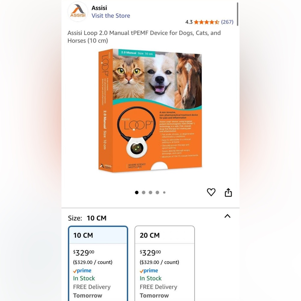 Assisi Loop 2.0 tPEMF Device for Pets